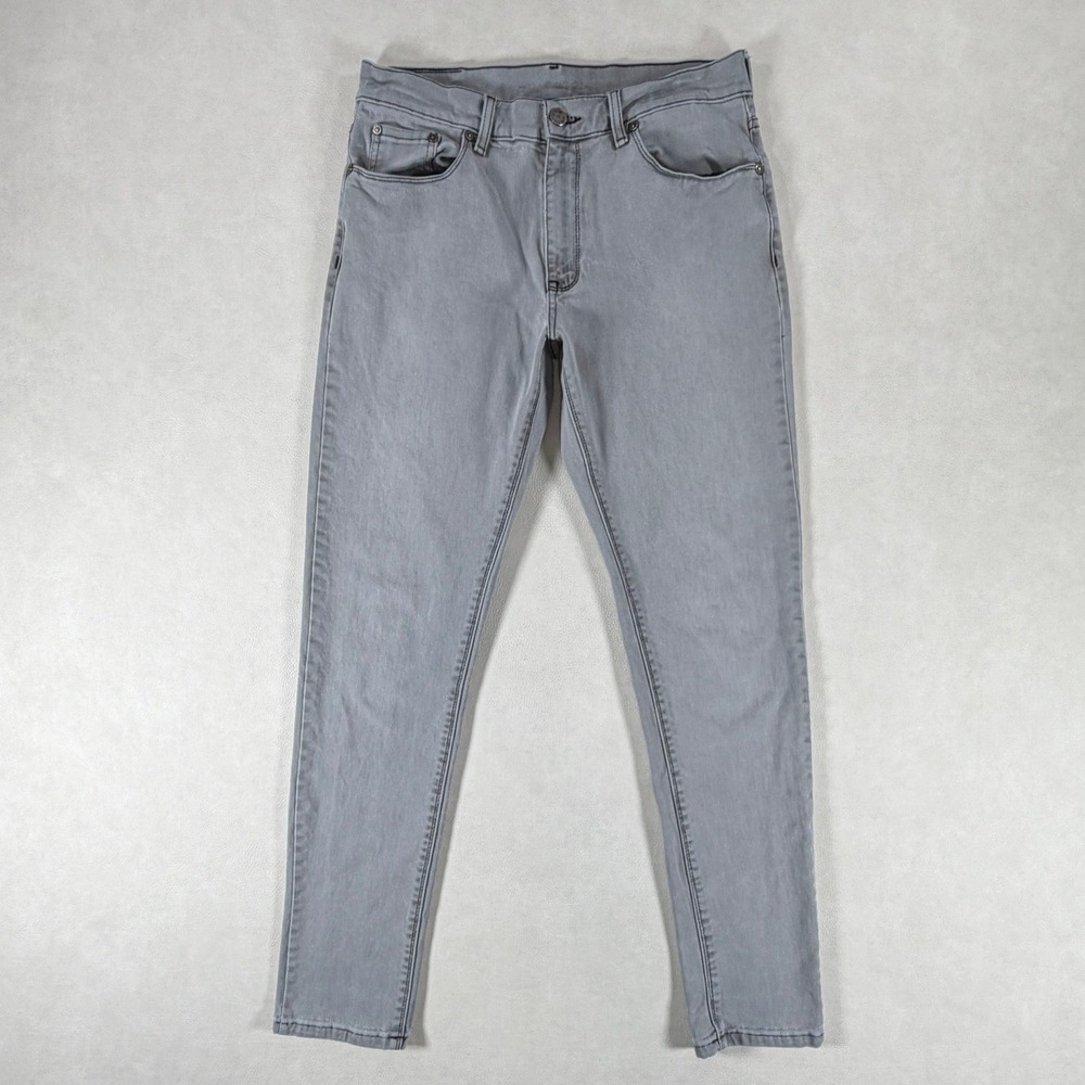 Mott & Bow Mens Skinny Mercer Jeans Stone Gray Stretch Denim 32x32